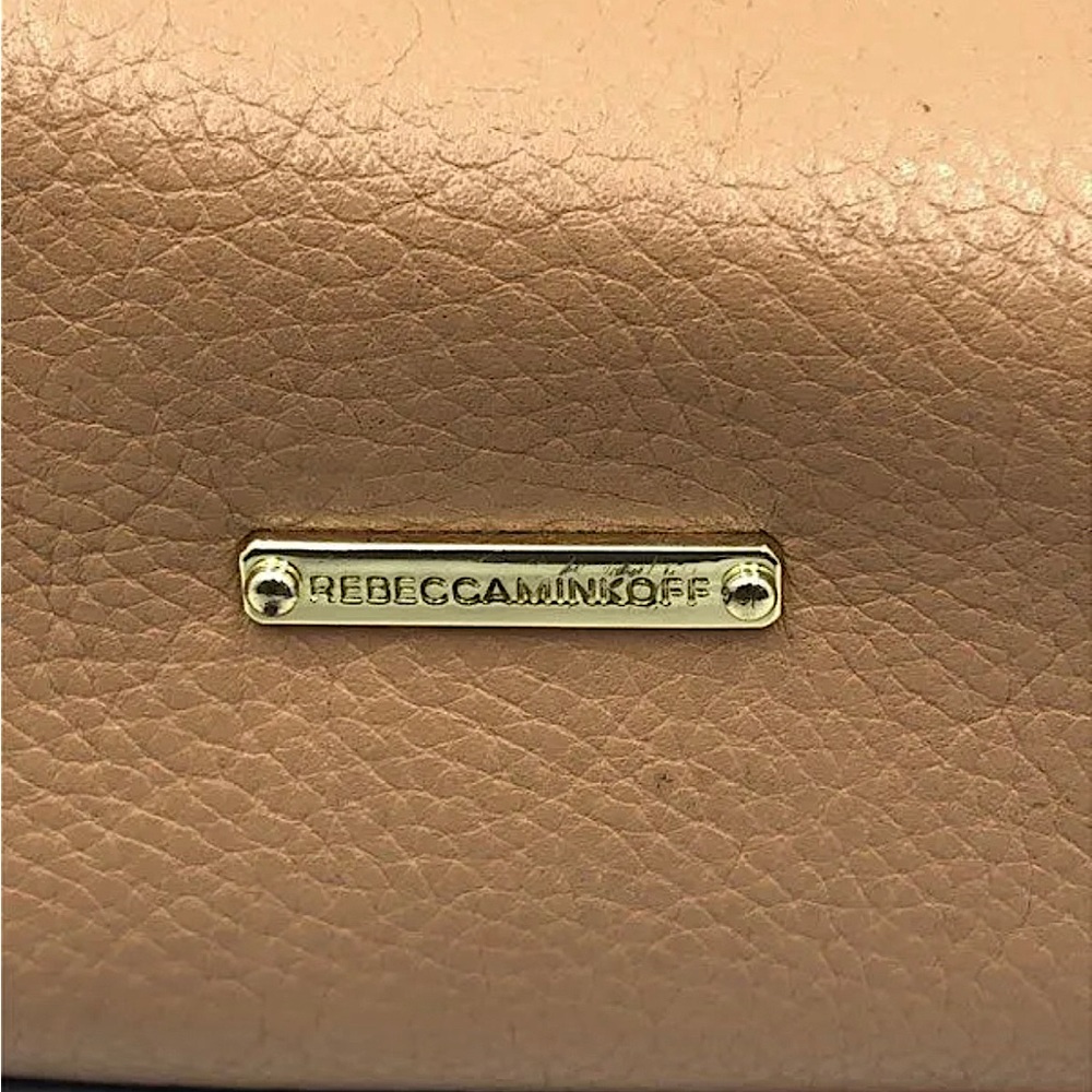 Rebecca Minkoff Peach Tan Pebbled Leather Satchel Bag Purse 🌺🌺 - Picture 6 of 15